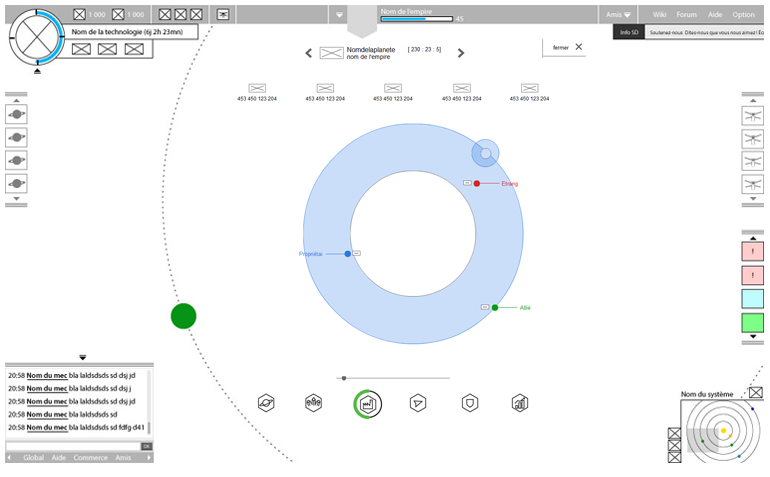 Wireframe planete