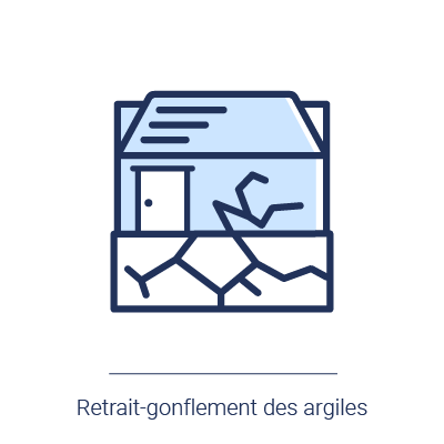 Icone illustrant le retrait-gonflement des argiles