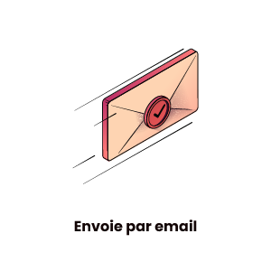 illustration envoie par mail / valisation