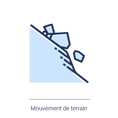 Icone illustrant le mouvement de terrain