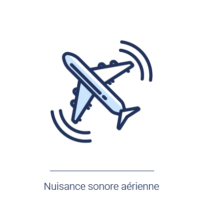 Icone illustrant le nuisance sonore aerienne (peb)