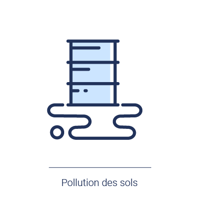 Icone illustrant la pollution des sols