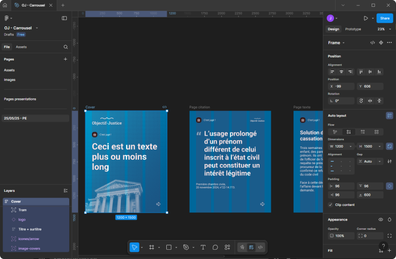 oj carrousel, qui permet la création de PDF carrousel posté sur Linkedin