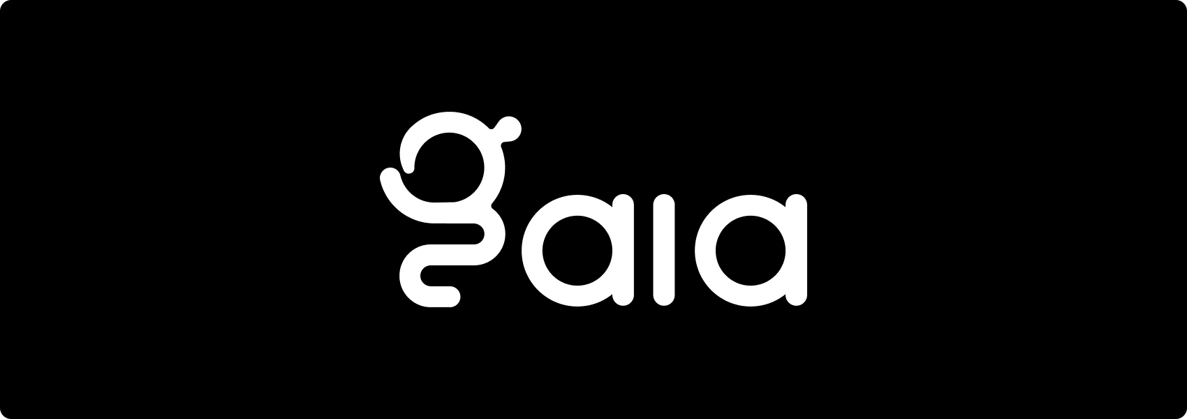 Logo Gaia - texte blanc Logo Gaia en texte blanc
