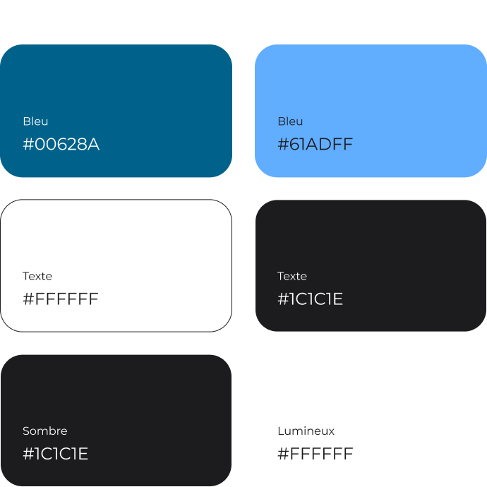 couleurs d'OJ pour son site web