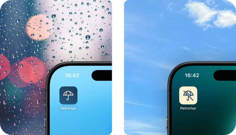 Icone de l'application qui change en fonction de la météo.