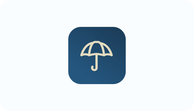 Icone de l'application, un parapluie.