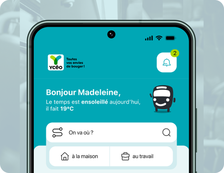 Home de l'application mobile