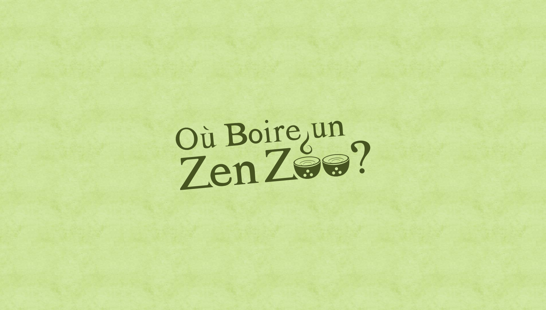 logo Où Boire un Zen Zoo ?, fait à la main sur un pc portable